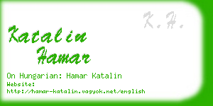 katalin hamar business card